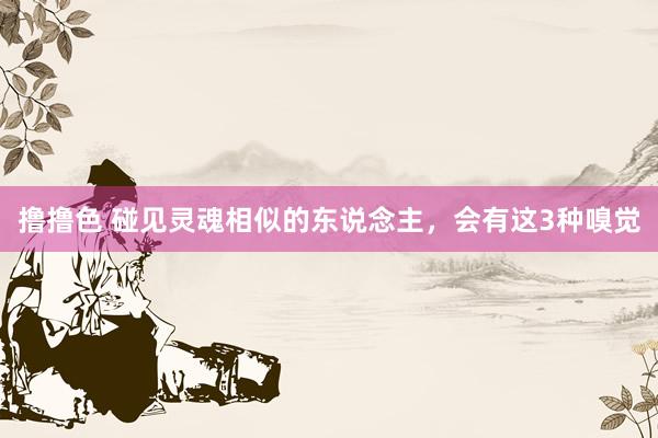 撸撸色 碰见灵魂相似的东说念主，会有这3种嗅觉