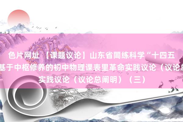 色片网址 【课题议论】山东省闇练科学“十四五”策画课题：基于中枢修养的初中物理课表里革命实践议论（议论总阐明）（三）