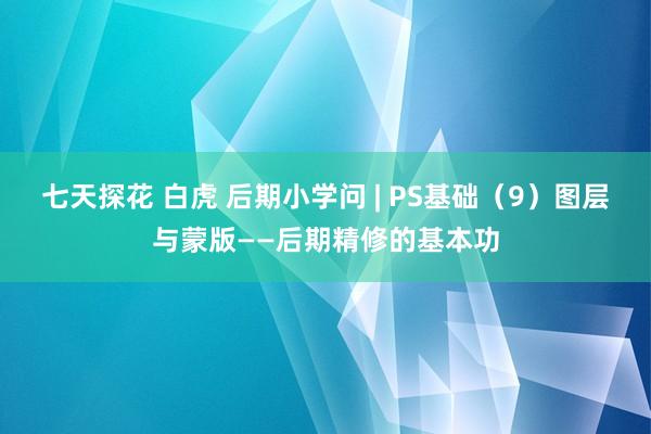 七天探花 白虎 后期小学问 | PS基础（9）图层与蒙版——后期精修的基本功