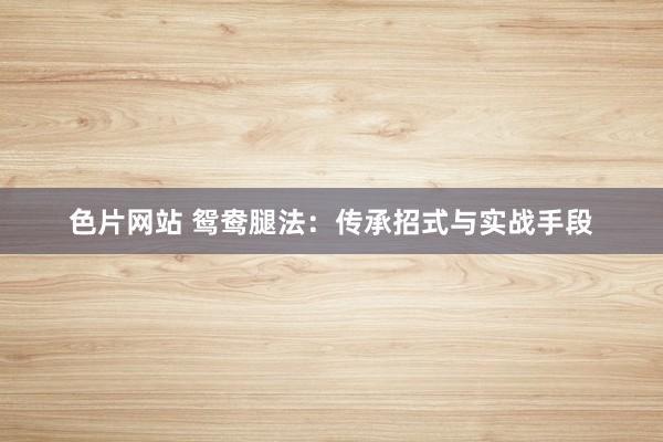 色片网站 鸳鸯腿法：传承招式与实战手段